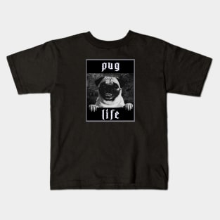 Pug Life Thug Life Parody Kids T-Shirt